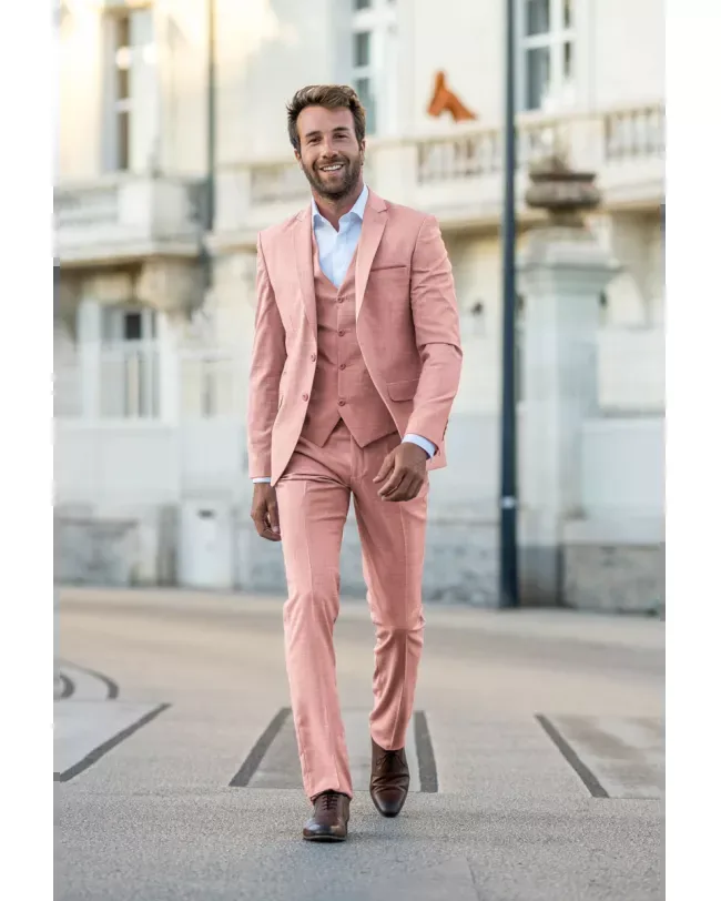 Costume de marié Camilliano Ajax, rose