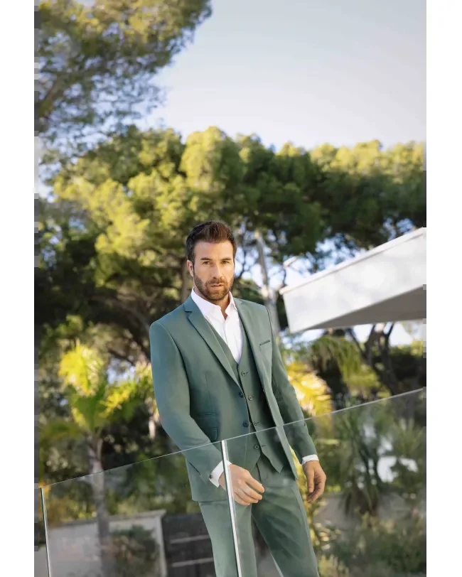 Costume de marié Camilliano Ajax, vert