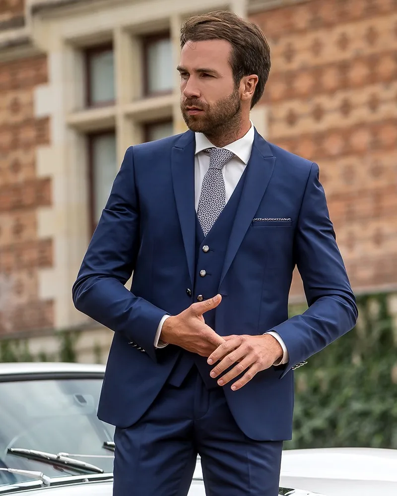 Costume de marié Camilliano Santiago, navy