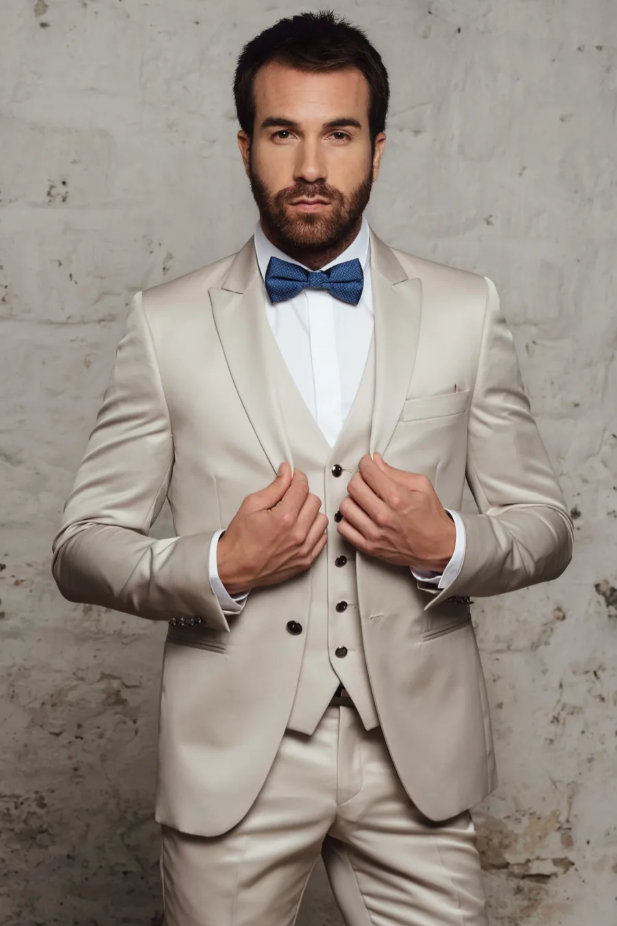 Costume de marié Camilliano Stenay, beige