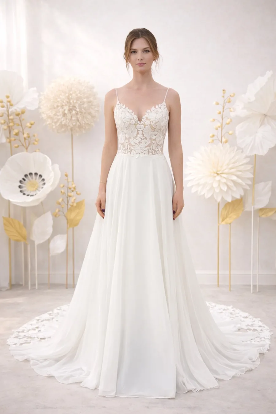 Robe de mariée Alcea, Collection Signature, silhouette fluide