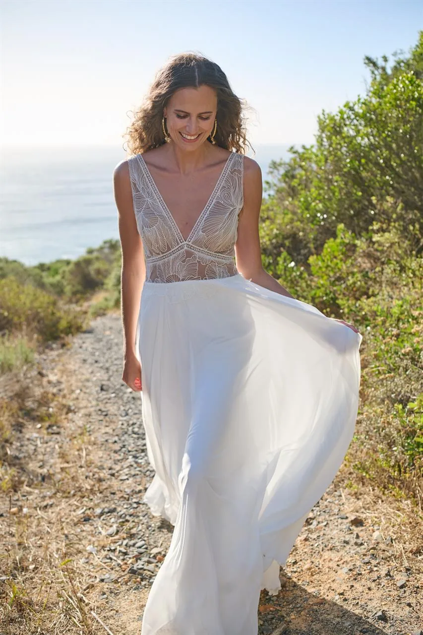 Robe de mariée Pescara, Rembo Atelier, silhouette fluide