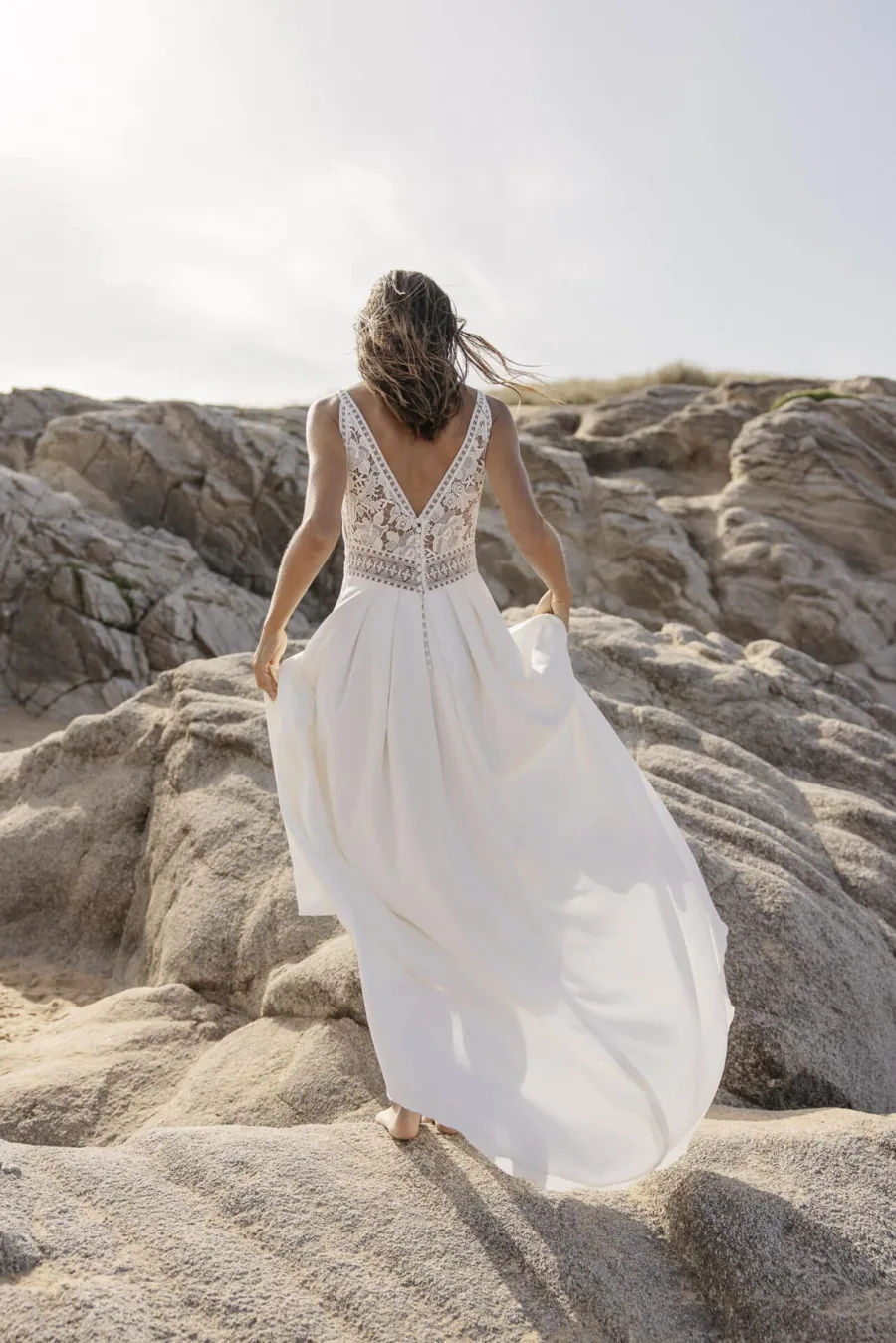 Robe de mariée Ligie, Lambert Créations, silhouette fluide