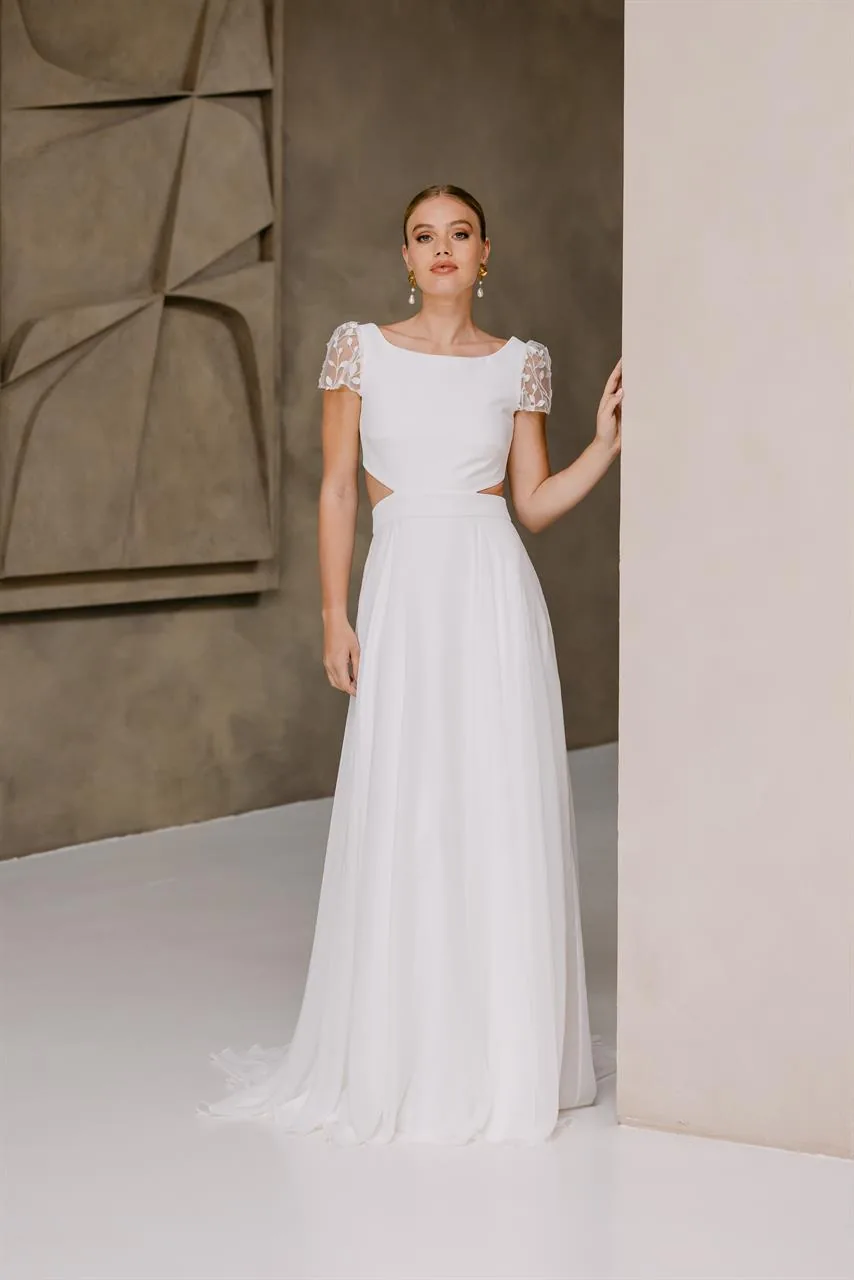Robe de mariée Césaria, Marylise, silhouette fluide