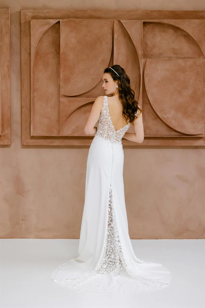 Robe de mariée Lourdes, Marylise, silhouette droite