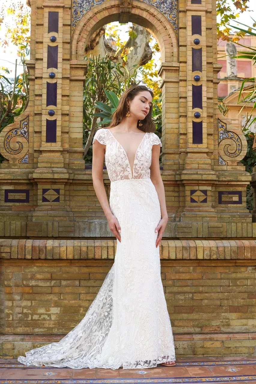 Robe de mariée Val d’Isère, Marylise, silhouette fourreau