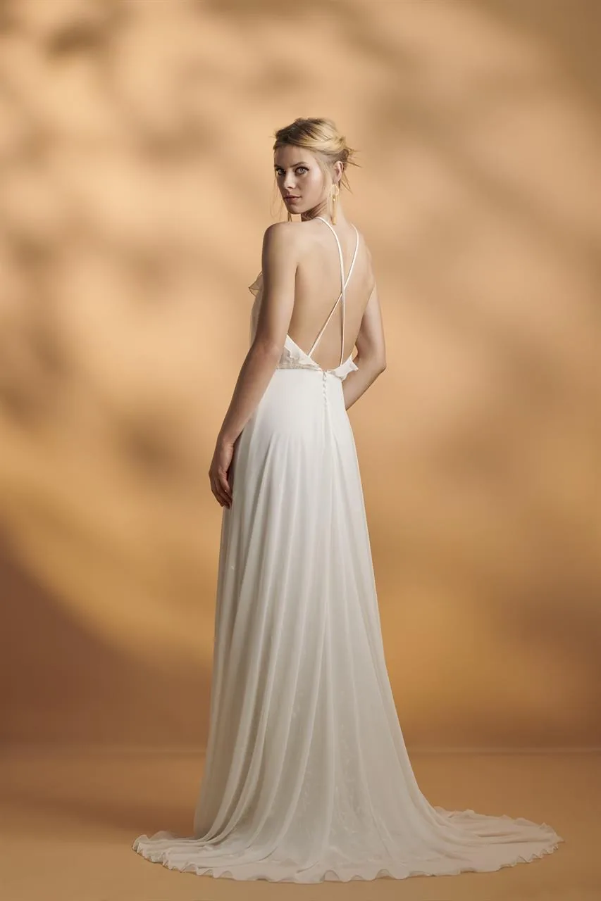 Robe de mariée La Serena, Rembo Atelier, silhouette droite