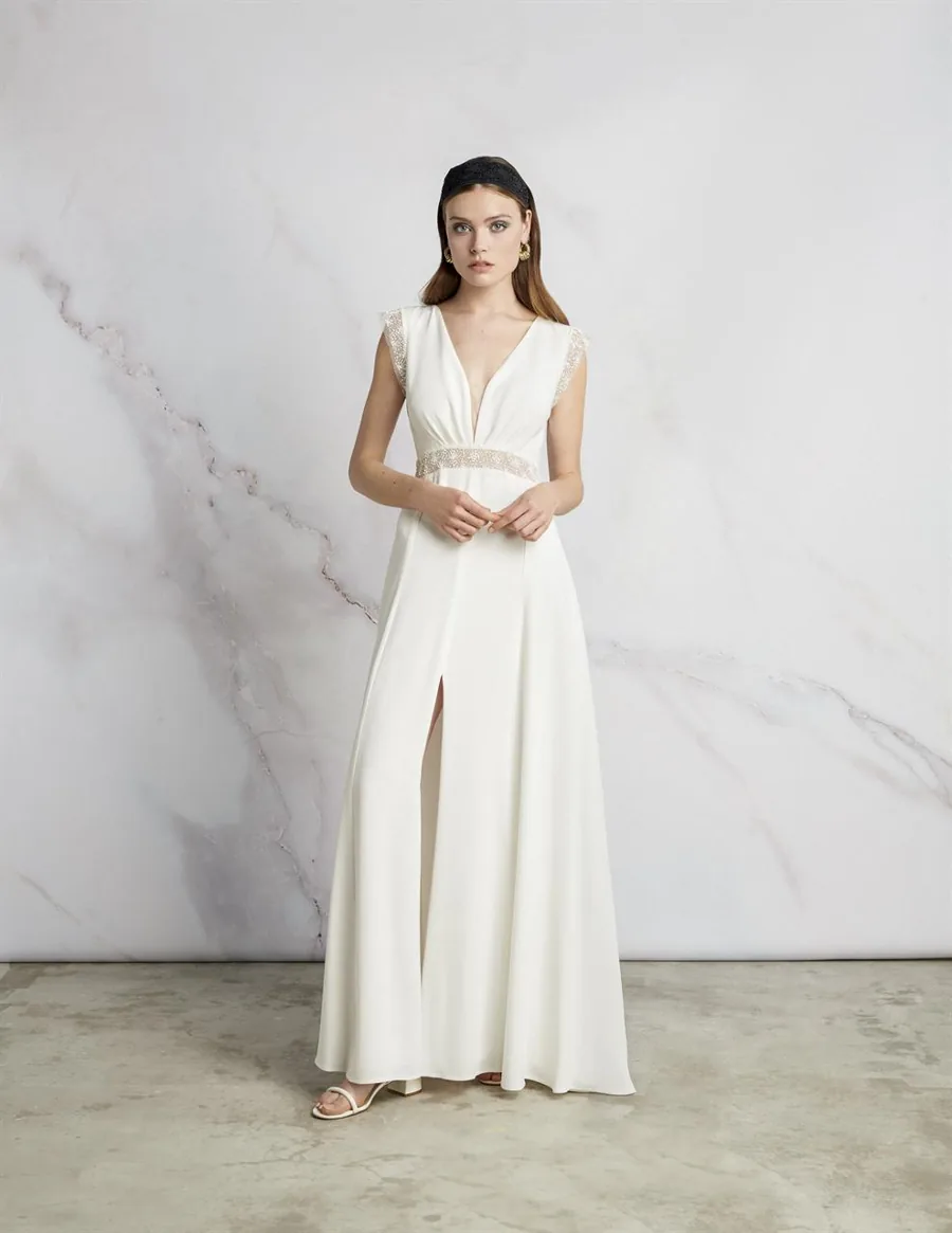 Robe de mariée Love Song, Rembo Atelier, silhouette droite