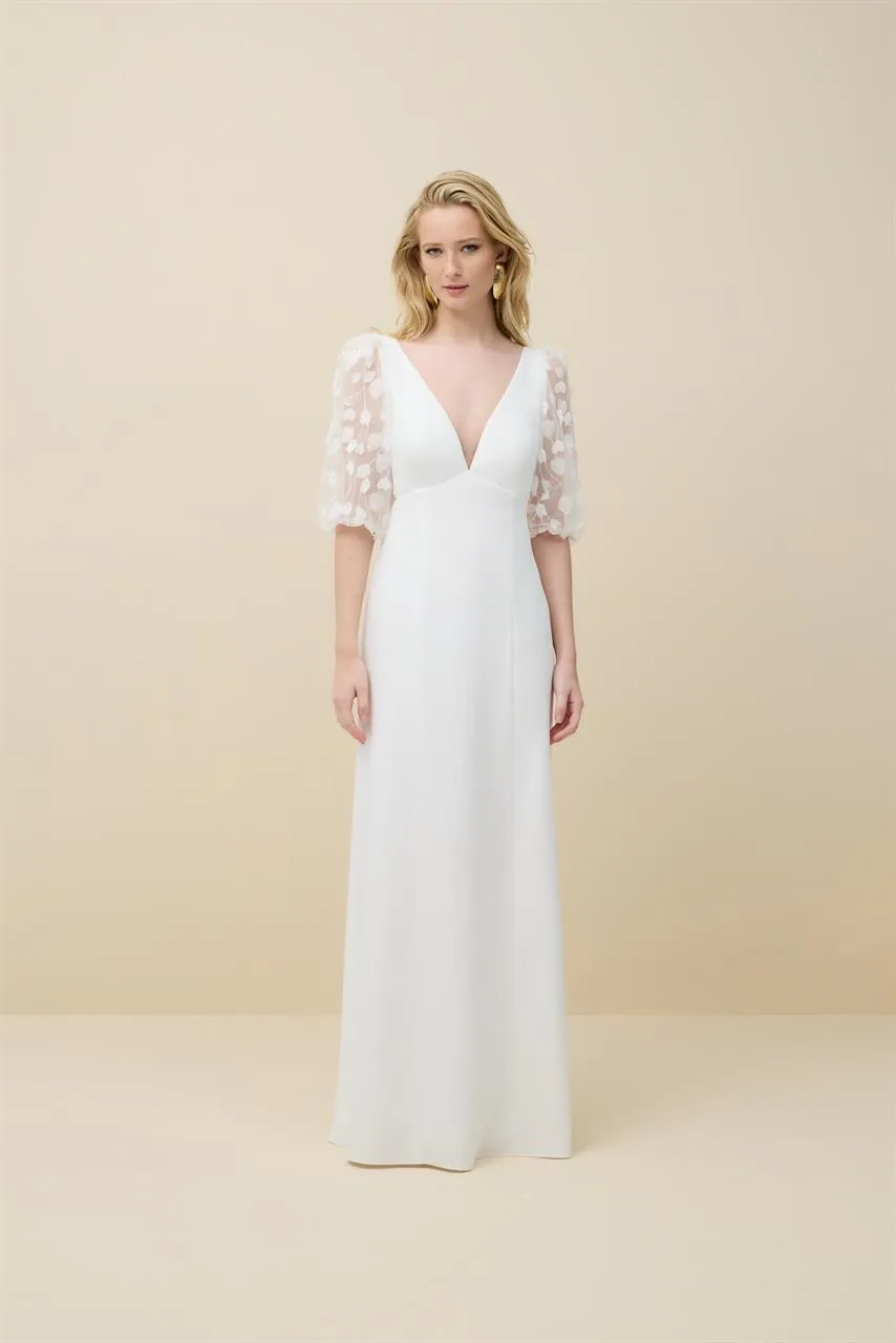 Robe de mariée Pacific, Rembo Atelier, silhouette fourreau