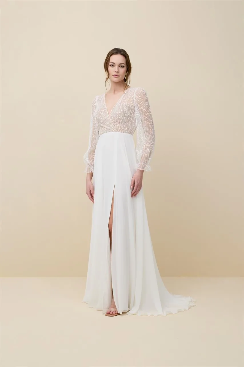Robe de mariée Pétunia, Rembo Atelier, silhouette fluide
