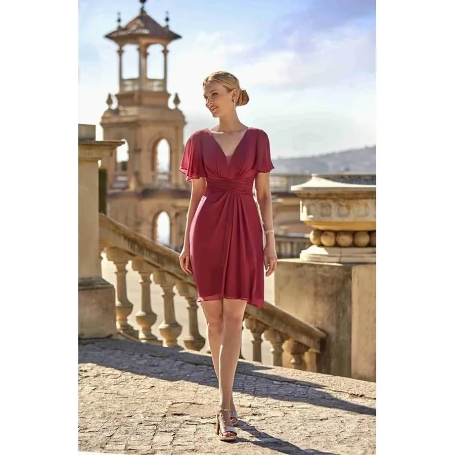 Robe de cocktail Fluide, courte, L'Écrin Blanc