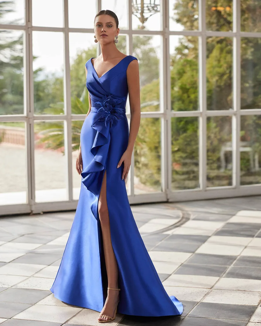 Robe de cocktail Fourreau, longue, L'Écrin Blanc