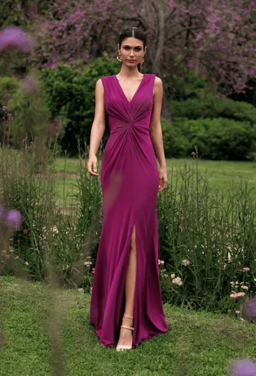 Robe de cocktail Longue, fourreau, L'Écrin Blanc