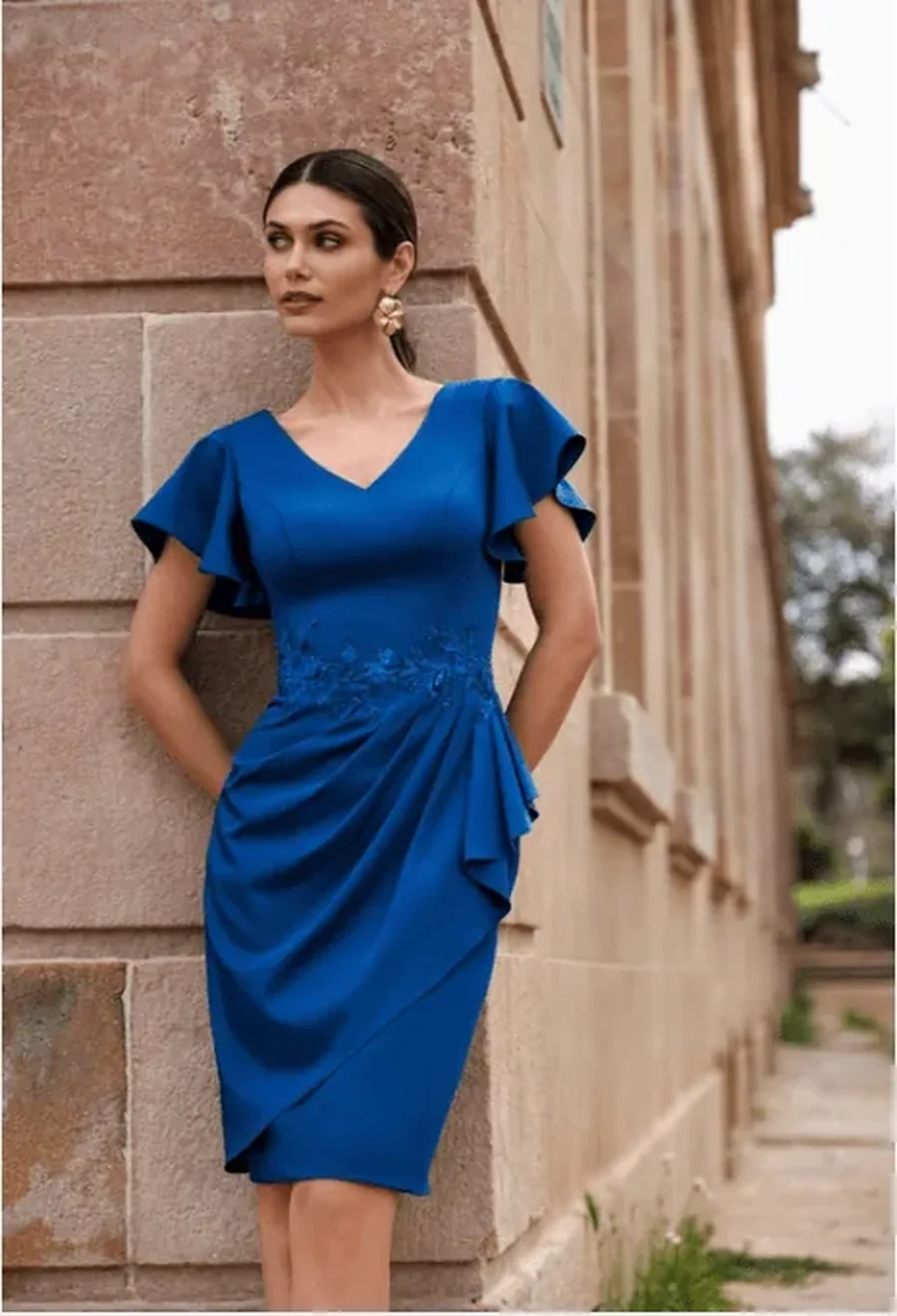 Robe de cocktail Tailleur, L'Écrin Blanc